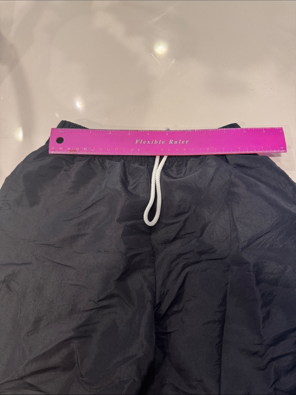 Vintage Surf Style Shorts, Black with Neon Logo, Size Small - Picture 6 of 6